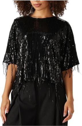 Moves Elegante Zwarte Blouse voor Vrouwen - Dames - Blouses - Zwart - XS - Wol - Overhemden