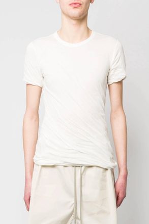 Rick Owens Double Short Sleeve Tee In Milk
