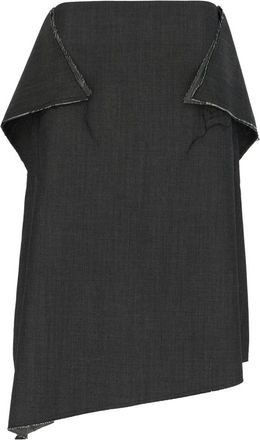 Niccol&ograve; Pasqualetti Collage Midi Rok - Dames - Midirokken - Grijs - M - Rokken