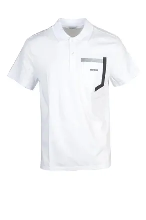 Dirk Bikkembergs White Geometric Cotton Polo Shirt
