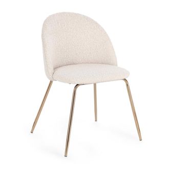 Decorspace Sedia tanya In Polietere E Gambe In Tubolare Di Acciaio Da Interno -nero/avorio / Confezione Da 2 Pezzi