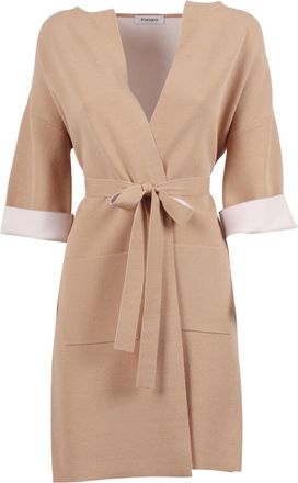 Kangra Cashmere Dual Tone Belted Coat