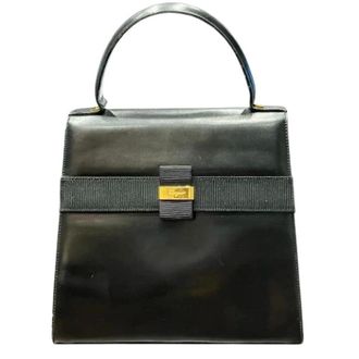 Ferragamo Pre-owned Vara Ribbon Handbag - Dames - Pre-owned - Zwart - Maat: ONE Size Leer