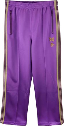 Needles Trainingsbroek met zijstreep - Paars