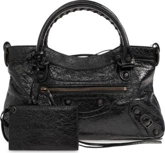 Balenciaga Le City First Bag - Dames - Tassen - Zwart - Maat: ONE Size Katoen
