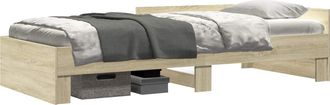 vidaXL Estructura De Cama Con Cabecero Roble Sonoma 80 X 200 Cm Vidaxl