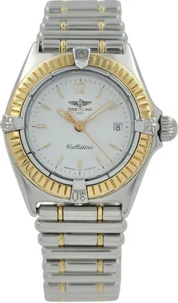 Breitling Pre-owned Breitling Callistino Quartz White Dial Ladies Watch D52045