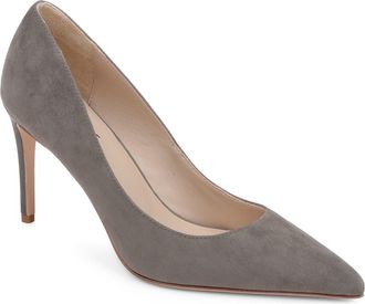 L'agence Maelle Pointed Toe Pump in Smoke Suede at Nordstrom, Size 6.5
