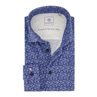 Blue industry Overhemden, Heren, Blauw, 5Xl, Casual Blauw Overhemd