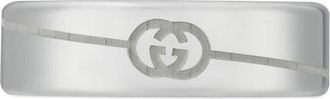 Gucci Zilveren ring met Interlocking G-logo - Dames - Ringen - Grijs - 59 MM - Accessoires