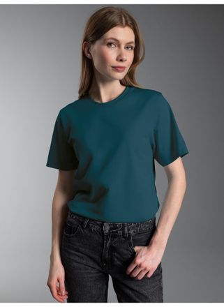 Trigema T-Shirt TRIGEMA TRIGEMA T-Shirt aus 100% Baumwolle, Damen, Gr. XXL, blau (saphir), 100% Baumwolle, Basic, Shirts T-Shirt