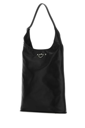 Durazzi Milano Womens Black Nappa Cavalry Shoulder Bag Borse A Mano
