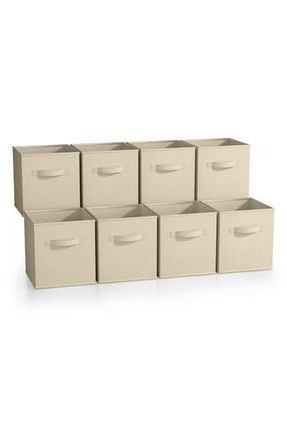 Sorbus 8-Pack Collapsible Storage Cubes in Beige at Nordstrom Rack