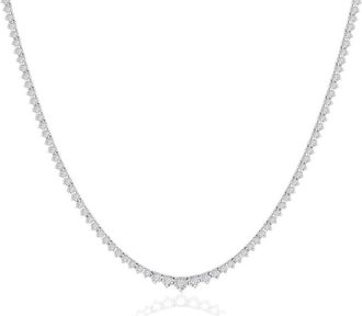 Grown Brilliance 2 Carat Graduated Lab Grown Diamond Riviera Tennis Necklace, 20 Inches
