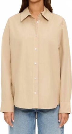 Michael Stars Carson Button Down Shirt In Macademia