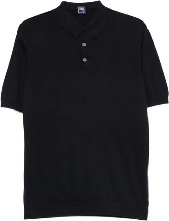 Fedeli Polo Collar Sweater - Heren - Polos - Blauw - 4XL - Tops