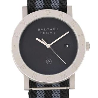 Bulgari Pre-owned Vintage Horloge - Heren - Pre-owned - Zwart - Maat: ONE Size