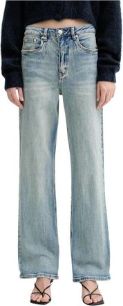 Gestuz Straight Jeans - Dames - Regular Fit Jeans - Blauw - W27 L32 - Jeans