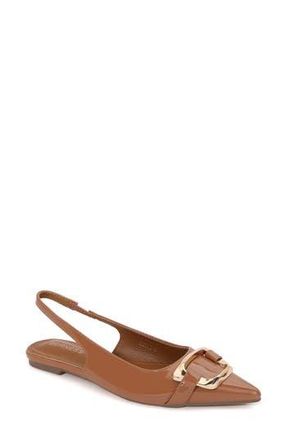 Berness Caeli Buckle Slingback Flat in Mocha at Nordstrom Rack, Size 6.5