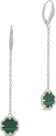 Sterling Forever Rose Petal Long Drop Earrings