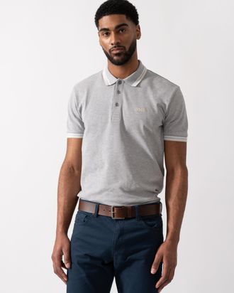 HUGO BOSS Mens Paddy Polo Shirt in Grey Cotton - Size X-Large