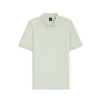 BOSS Stretch-cotton slim-fit polo shirt with logo patch