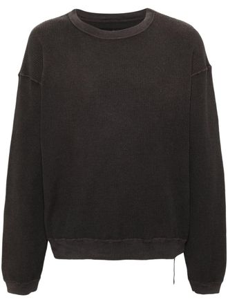 KAPITAL drop-shoulder cotton sweatshirt - Grey