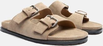 Scarosso Enea Sandals in Beige - Suede at Nordstrom, Size 41.5