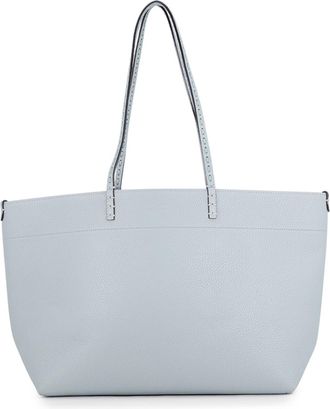 Fendi Selleria Light Blue Leather Handbag Pouch Tote Bag (Pre-Owned)