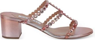Aquazzura Schoenen, Dames, Roze, 36 EU, Leer, Tequila Slide