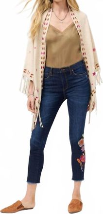 Johnny Was Maxima Cropped Skinny Jean In Dark Wash