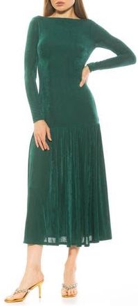 Alexia Admor Khaite Long Sleeve Midi Dress in Emerald at Nordstrom Rack, Size X-Large