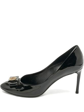Louis Vuitton leather bow-embellished pumps - Black