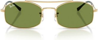 Ray-Ban 54mm Oval Sunglasses in Arista /Green at Nordstrom