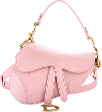 Dior Saddle Handbag with Strap Leather Mini shoulder bag - Rosa