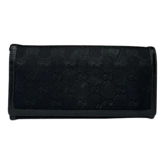 Gucci Pre-owned Canvas Wallet - unisex - Vintage Accessoires - Zwart - ONE Size - Vintage