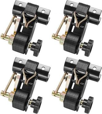 OEM Correas De Trinquete Para Portaequipajes, 38 Mm X 2,25 M, Montaje En Tubo Redondo Negro De 47,6-50,8 Mm, Con Ganchos Dobles En J, Carga De Trabajo De 