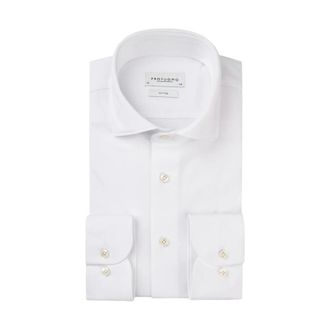 Profuomo Heren, Overhemden, Wit, Maat: 2XL Katoen