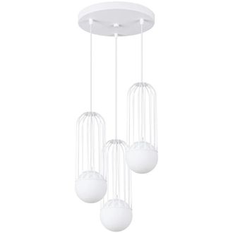 Wonderlamp L&aacute;mpara Colgante Zovolu Blanco, 3 Luces