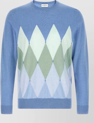 Ballantyne cashmere-blend argyle crew-neck sweater