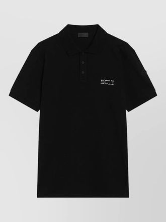 Moncler cotton piqu&eacute; polo shirt