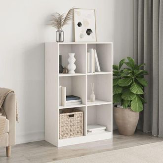 vidaXL Libreria Bianca 70x33x110 cm in Legno Massello di Pino - Vidaxl