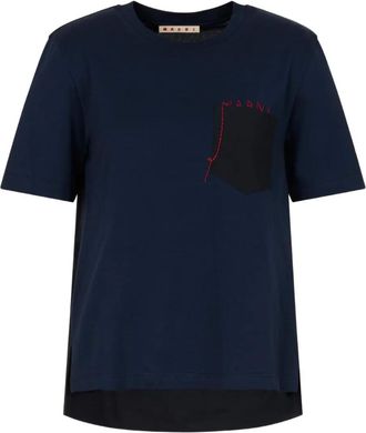 Marni T-shirt con logo - Blu