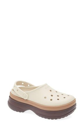 Crocs Classic Stacked Waterproof Clog in Mocha at Nordstrom, Size 10 Womens