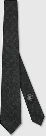 Gucci GG Silk Jacquard Tie, Black