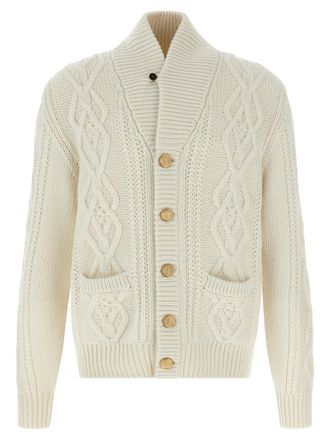 Brunello Cucinelli Cashmere Cardigan Sweaters And Cardigans White
