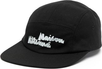 Maison Kitsun&eacute; logo-print cap - unisex - Cotton/Polyester - One Size - Black