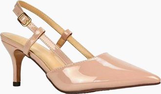 XY London Womens XY London Womens/Ladies Karla Sling Back Mid Stiletto Court Shoes - Pink - Size: 7