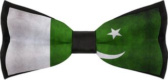 Generic Pakistan Flag Mens Adjustable Pre-tied Bow Tie Classic Printed Bowties Gift for Daily Birthday Wedding