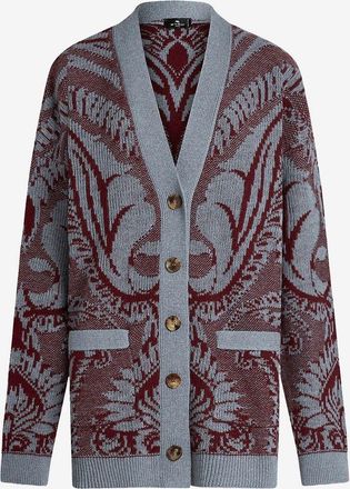 Etro Gekn&ouml;pfter Oversize-Jacquardcardigan mit Motiv Paisley
